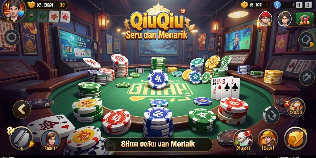 Tampilan gameplay seru di 8HHH dengan suasana QiuQiu.