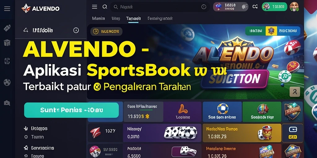 Tampilan screenshot utama ALVENDO menampilkan antarmuka taruhan yang menarik.