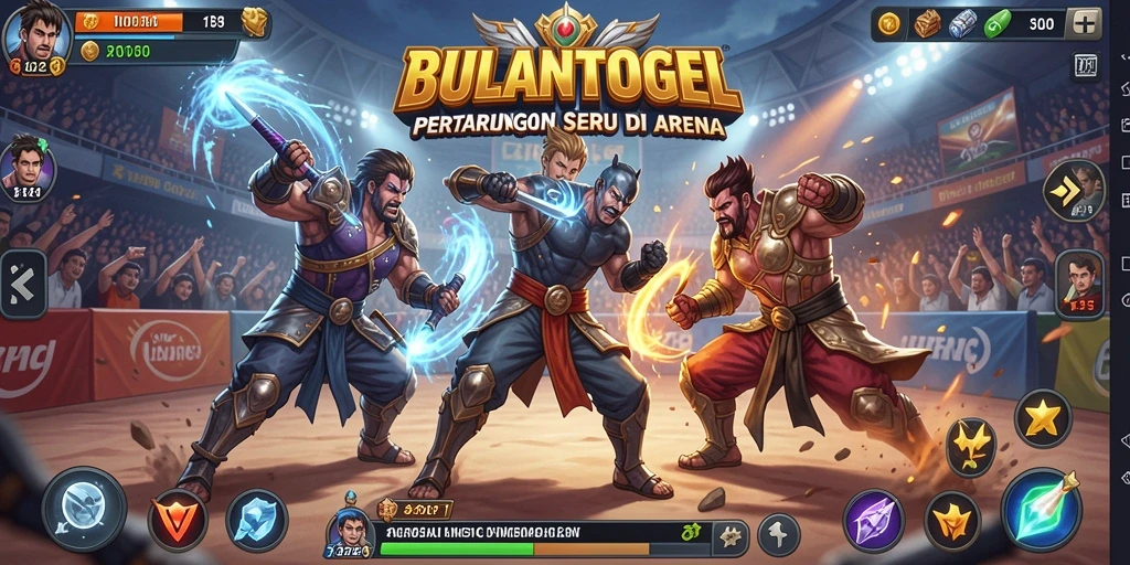 Screenshot gameplay pertarungan seru di BULANTOGEL.
