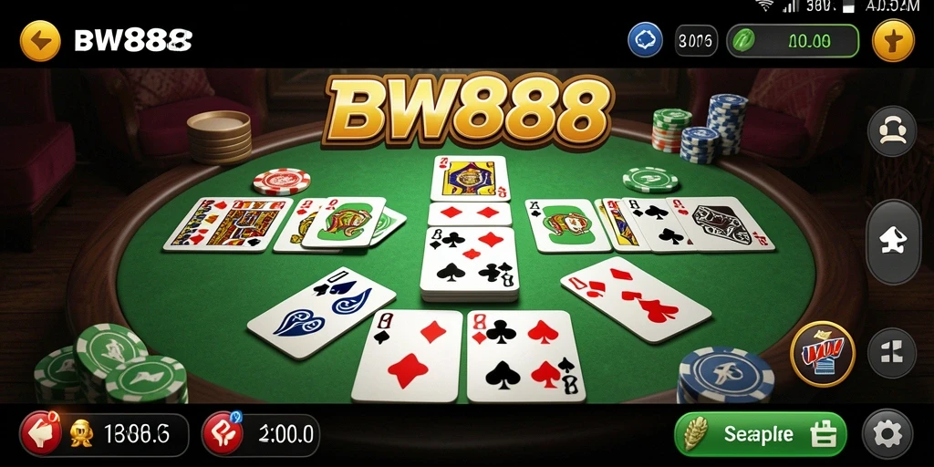 Tampilan permainan Gaple yang seru dan interaktif di BW888.