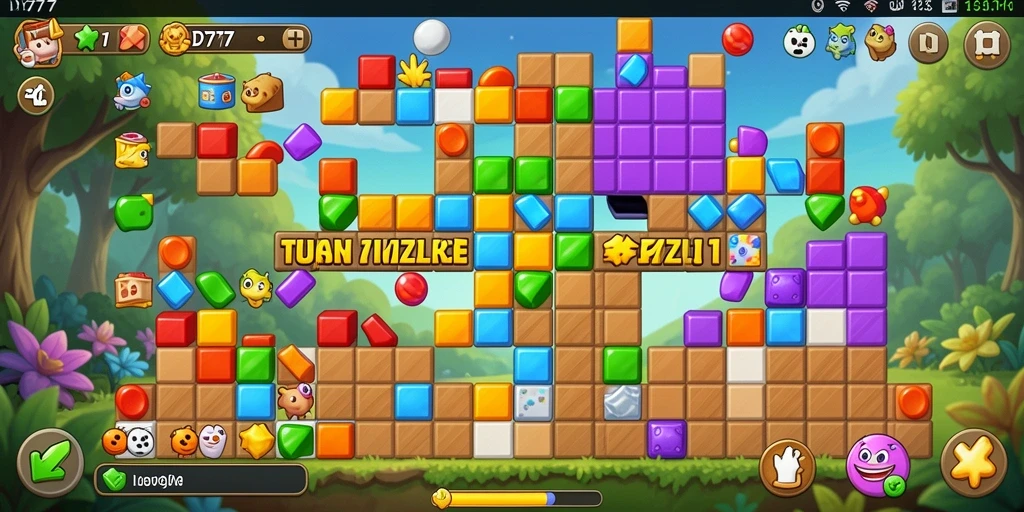 Screenshot DY777 menampilkan gameplay permainan puzzle yang menarik dan menantang.