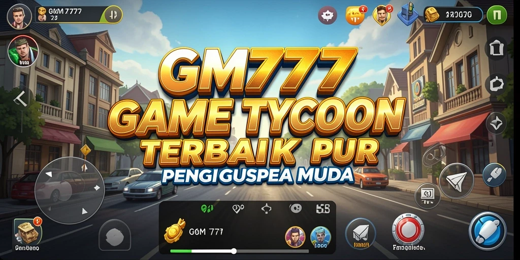 Tampilan gameplay GM777 yang dinamis dalam dunia Tycoon.