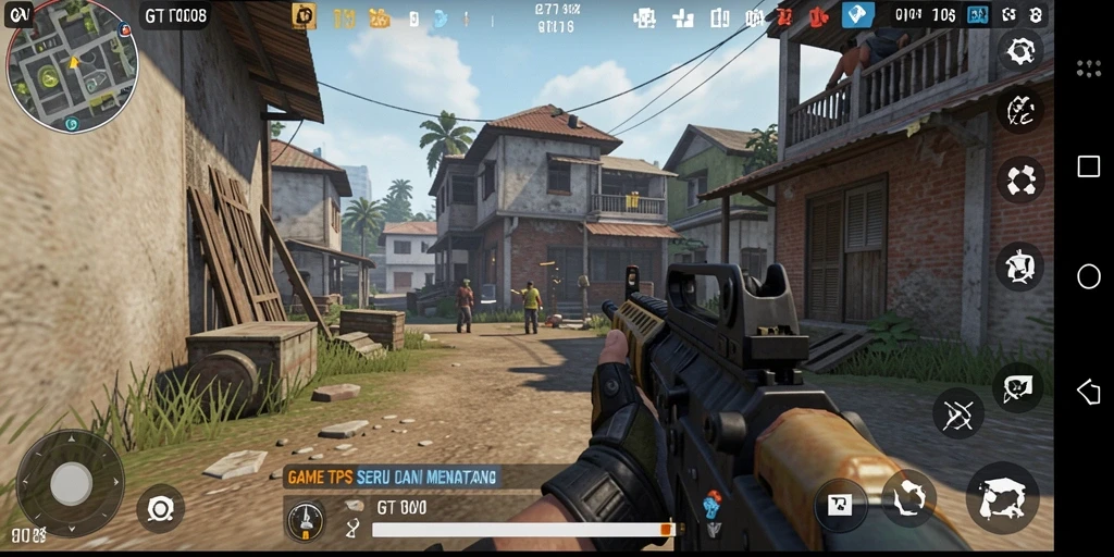Tampilan gameplay GT108 yang seru dalam mode TPS.