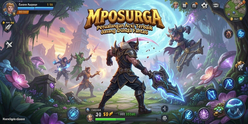 Gameplay MPOSURGA yang seru dan menantang di dunia fantasi.