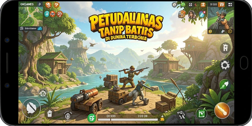 Screenshot gameplay OKGAMES yang menampilkan kebebasan eksplorasi dunia terbuka.