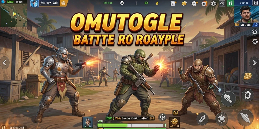 Tampilan gameplay seru di OMUTOGEL dengan aksi Battle Royale yang mendebarkan.