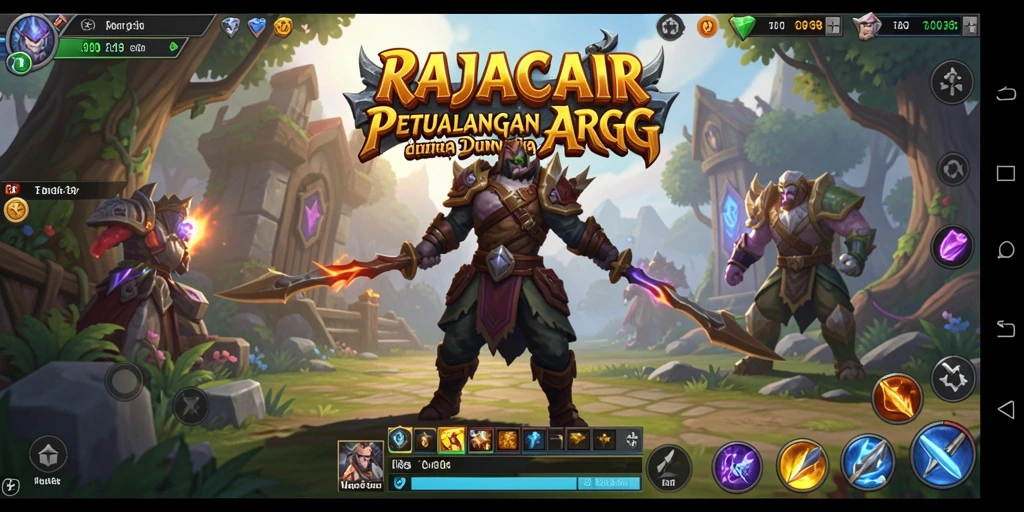 Tangkapan layar menunjukkan aksi seru dalam gameplay ARPG RAJACAIR.