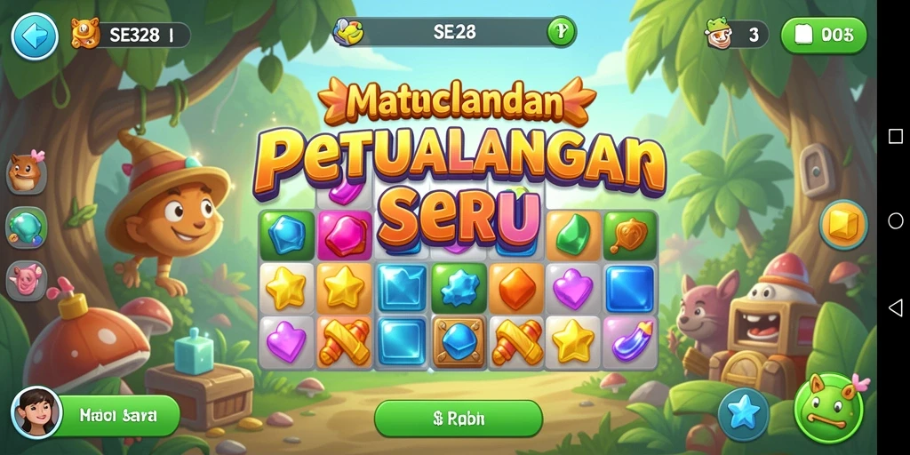 Tampilan gameplay seru dan penuh warna di SE328.
