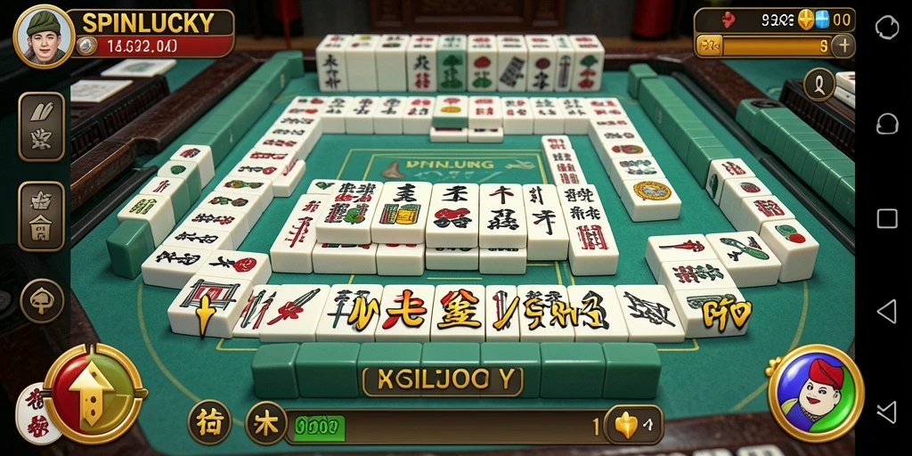 Gameplay SPINLUCKY yang menarik dengan tampilan Mahjong yang menawan.