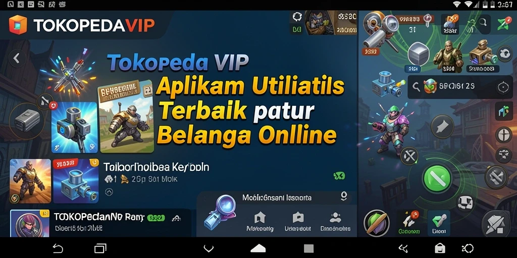 Tampilan antarmuka aplikasi TOKOPEDIAVIP yang ramah pengguna.