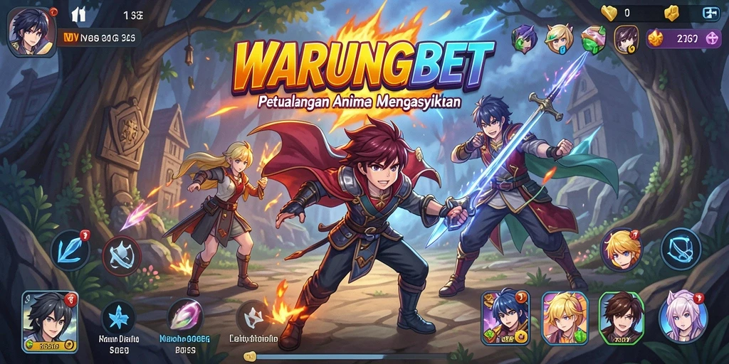 Screenshot menunjukkan karakter Anime beraksi dalam gameplay yang mendebarkan.